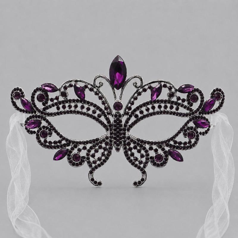 Luxurious Alloy Full-face Mask, Halloween Party, Birthday Masquerade, Bride's High-end Mask