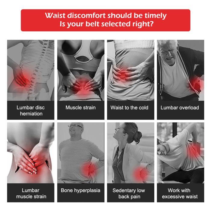 Verstellbarer Lendenstützgürtel aus selbsterhitzendem Turmalin, Magnetfeldtherapie für den Rücken