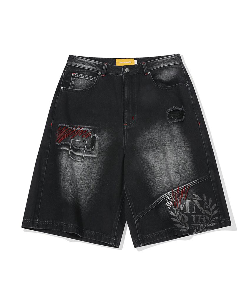 MAINBOOTH Painter Denim Shorts(Black)