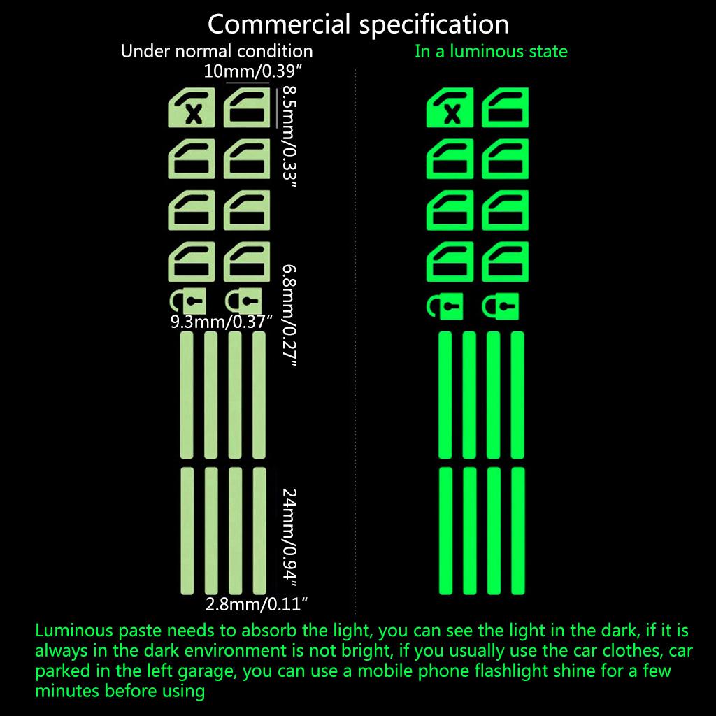 Luminous Car Switch Fluorescent Sticker Decal Styling Self-adhesives Car Styling