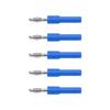 5Pcs 4mm Banana Plug Adapter Strong Connectivity Good Conductivity 4mm To 2mm Conversion Banana PlugBlue