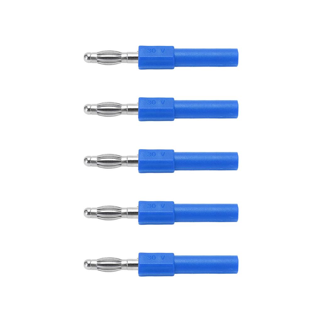 5Pcs 4mm Banana Plug Adapter Strong Connectivity Good Conductivity 4mm To 2mm Conversion Banana PlugBlue