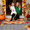 Door Mat Non-Slip Pumpkin Home Decor Washable Welcome Doormat Outdoor Entrance Rug for Indoor Bedroom Bathroom Living Room