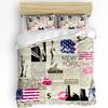 New York Sketch City Bettbezug Bett Bettwäsche Set Für Doppelbett Heimtextil Bettdeckenbezug Kissenbezüge Schlafzimmer Bettwäsche Set (Kein Blatt)