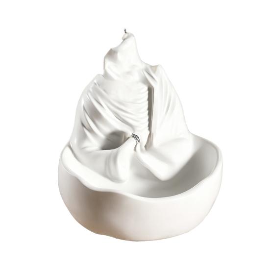 Bathroom Countertop Organizer Resin Woman Statue Jewelry Holder Bowl, Small Trinket Tray, Decorative Accessory Storage Ring Dish for Rings, Earrings,