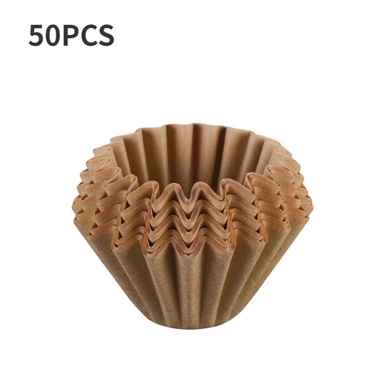 Wave Coffee Dripper 1-2Cups Crystal Eye Pour Over Coffee Dripper Coffee Filter Papers 50 Sheets Coffee Filter Barista Tools