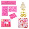 Silicone Fondant Mold Set for Cake Decorating Flower Leaf Lace Pattern and 3D Embossed Designs Baking Tools for  Candy Pastry