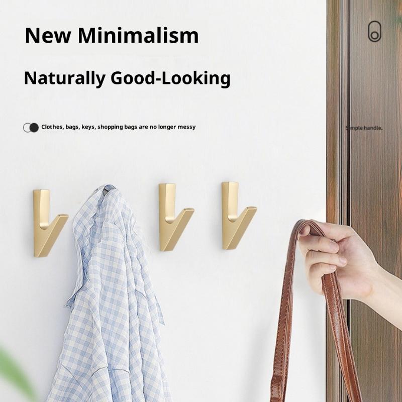 Bathroom Accessories Wall Hooks Wall Coat Rack Wall Hooks For Hanging Clothes Hook For Bags Gold Hangers For Kitchen Towels