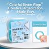 20Pcs Plastic Loose Leaf Rings 15mm Notebook Binding Rings  Binding Stationery