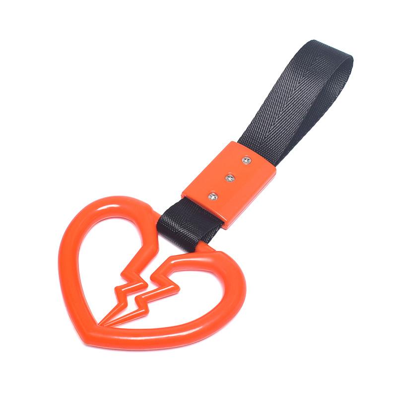 Car decoration pull ring cherry blossom circular inner handle suspension decoration night light modification tail pendant