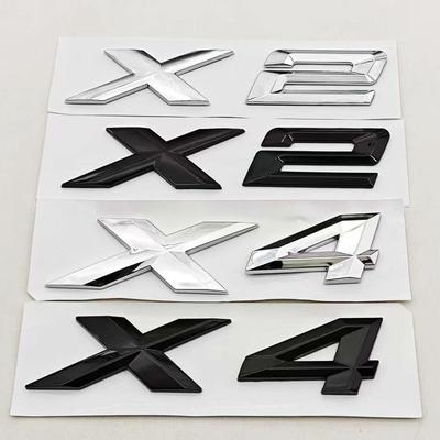 NEW 3D ABS Car Styling Logo X2 X4 Badge Sticker Rear Trunk Emblem Decals For X2 X4 F39 F26 Auto Marking Accessories