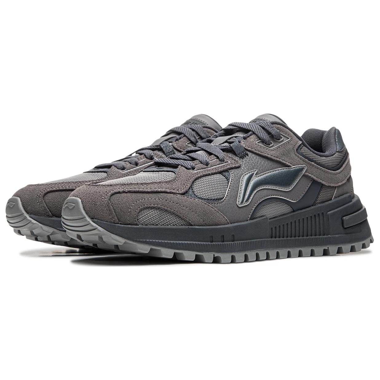 

Новые амортизирующие износостойкие повседневные кроссовки LiNing Wind Rider 2.0 с низким верхом, мужские, серые AGCU373-4 41