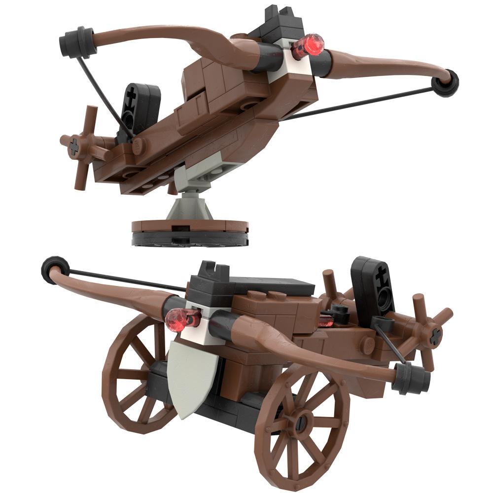 MOC Siege Model Crossbow Model Medieval Weapons Building Block Chariots Siege Engines Bricks Parts Accessories DIY Gifts