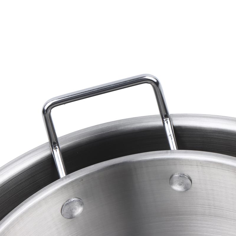 Bol à Salade en Acier Inoxydable 201 Pot à Faire Fondre et Bouillir Bol à Nouilles Instantanées Bol à Vin de Riz Coréen avec Poignée à Double Oreille Panier à Snacks