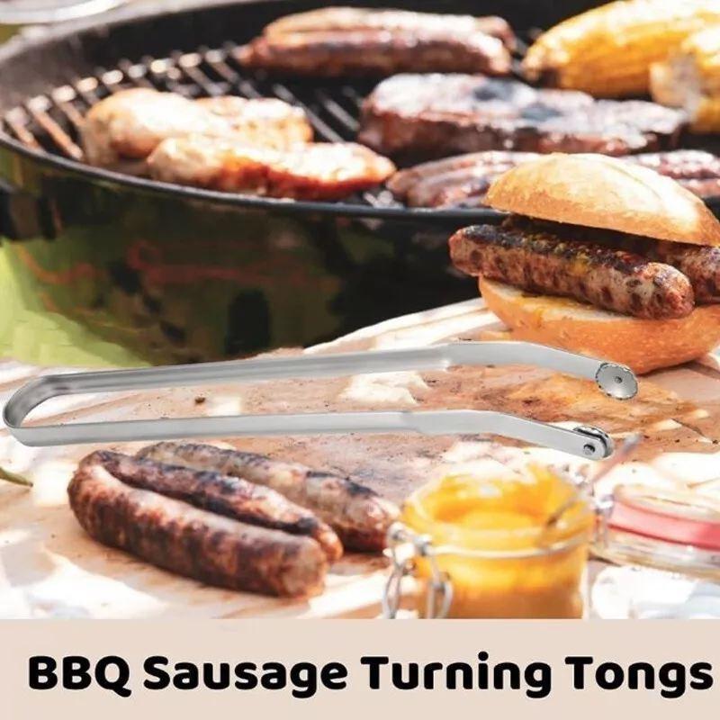 Vielseitige BBQ-Wurstwendezange Ideal zum Grillen von Hotdogs und Würstchen