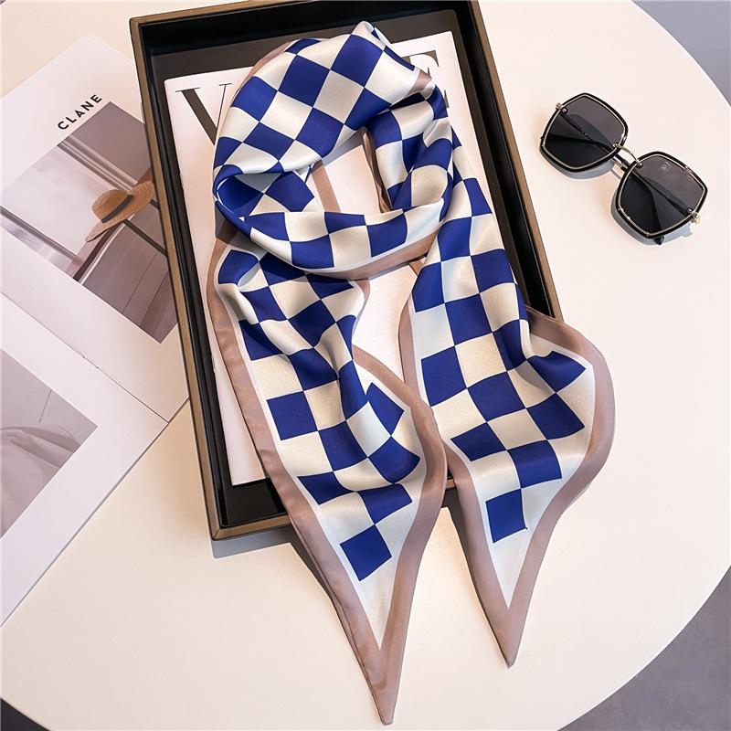 Fashion Headbands Silk Neck Scarves For Women Long Hairband Print Bag Scarfs Neckerchief Hair Ribbons Tie Scarf Ladies 14x145cm