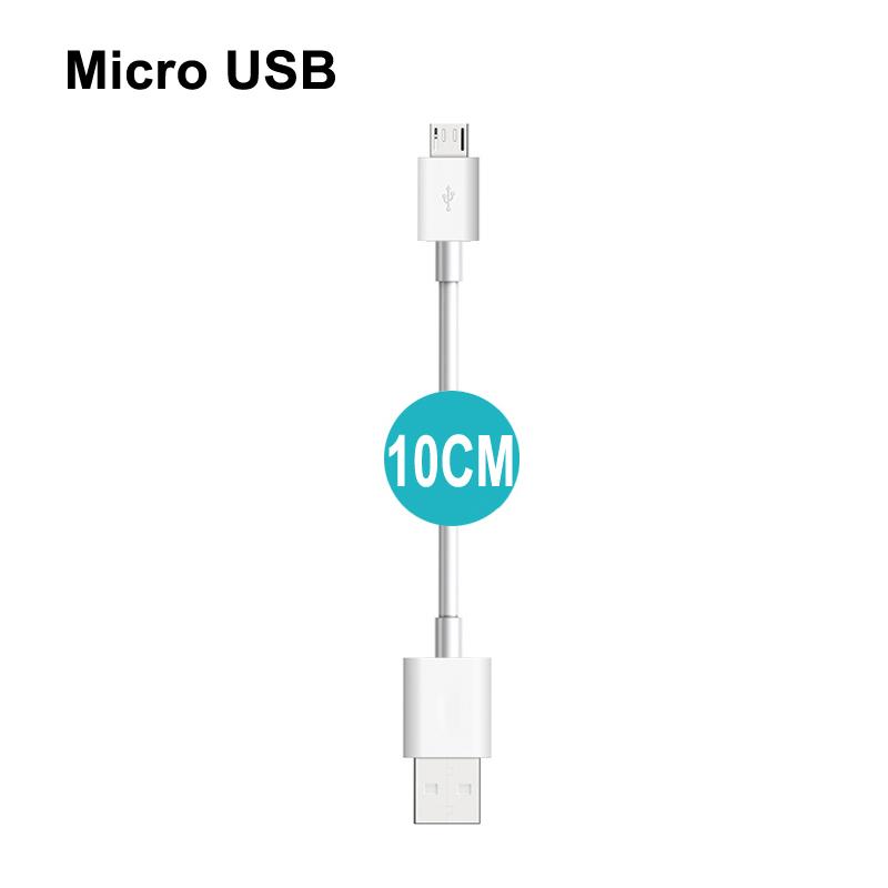 Type C Micro USB Cable 10/20cm Short Fast Charging For Samsung Xiaomi  Android Phone Sync Data Cord USB Adapter Wire