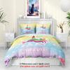 3pcs Cartoon Unicorn Pattern Print Duvet Cover Set, Soft, Comfortable and Breathable, for Bedroom, Hotel, Best Gift for Girls
