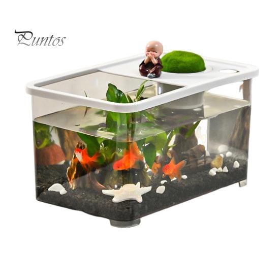 

Пластиковый аквариум для рыбок, небольшой аквариум для рыбок Betta с подвесной корзиной, домашний аквариум, набор для черепах, крабов, рыб, амфибий, рептилий