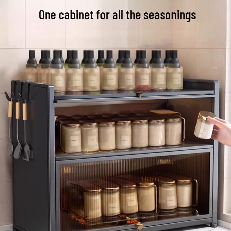 Multi-functional 3-Tier Kitchen Countertop Storage Rack