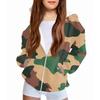 Children's Fashion Christmas Printed Long Sleeved Hooded Sweatshirt Girls' Hoodie Jacket