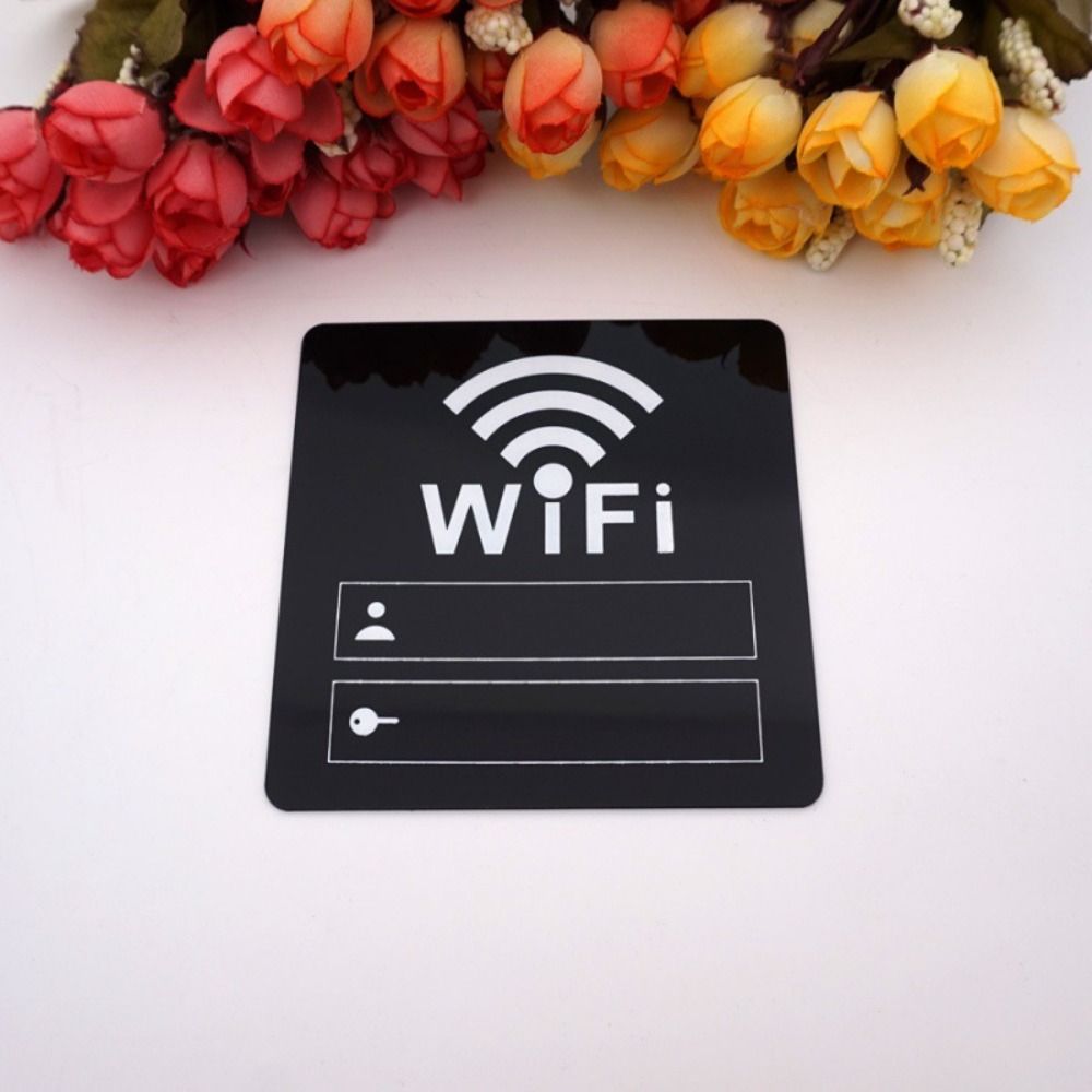 3D Public Shope Signage Self Adhesive Handwriting Account and Password WIFI Sign