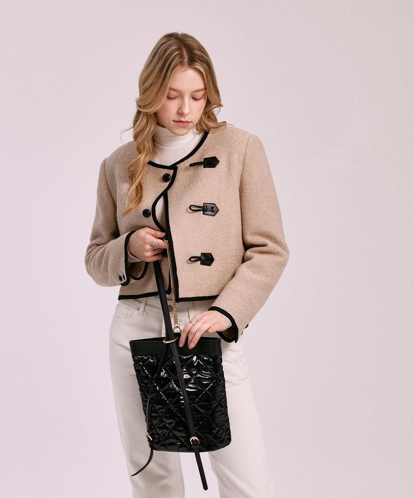 Jina In Ny 3-Way Use Elizabeth Mini Backpack [Black Combo]