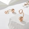Kinel Ball Shape Dangle Earrings For Women Rose Gold Color Fine Jewelry Gift