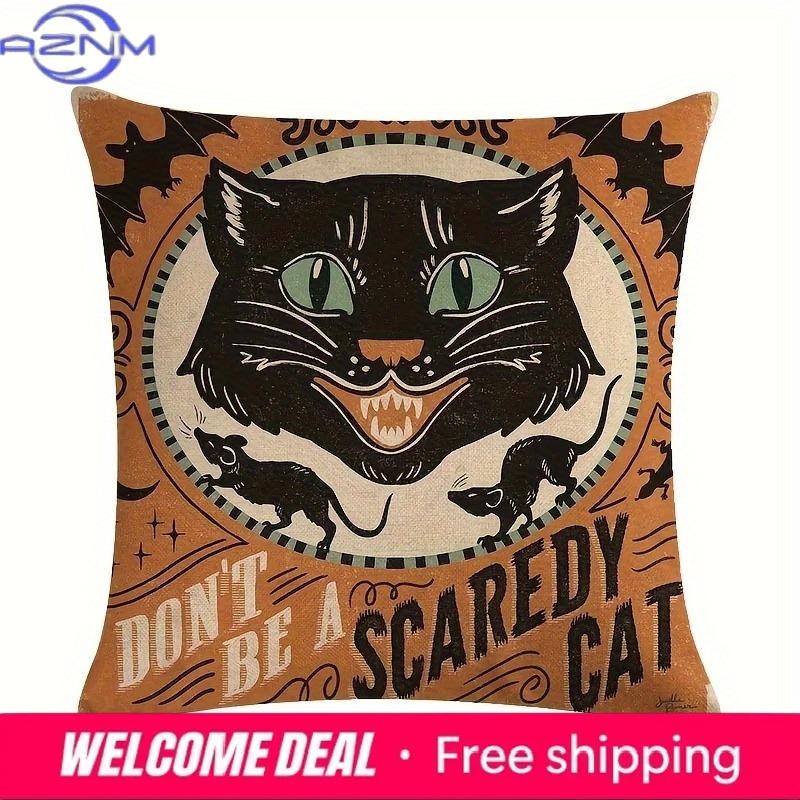 Home Decor Halloween Themed Spooky Decorative Pillow Covers Pattern Cushion Cover Suitable For Sofa Bedroom Car Pillow Cover
