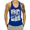 Men's Loose Breathable Sleeveless Training T-Shirt with Custom Logo for Summer Fitness.