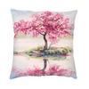 Watercolor Sakura Cherry Blossoms Pillow Case 40X40Cm Home Decoration Japanese Floral Modern Cushion Cover Car Pillowcase