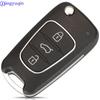 Jingyuqin Xhorse XKHY02EN Wire Remote Key For Hyundai Flip 3 Buttons English