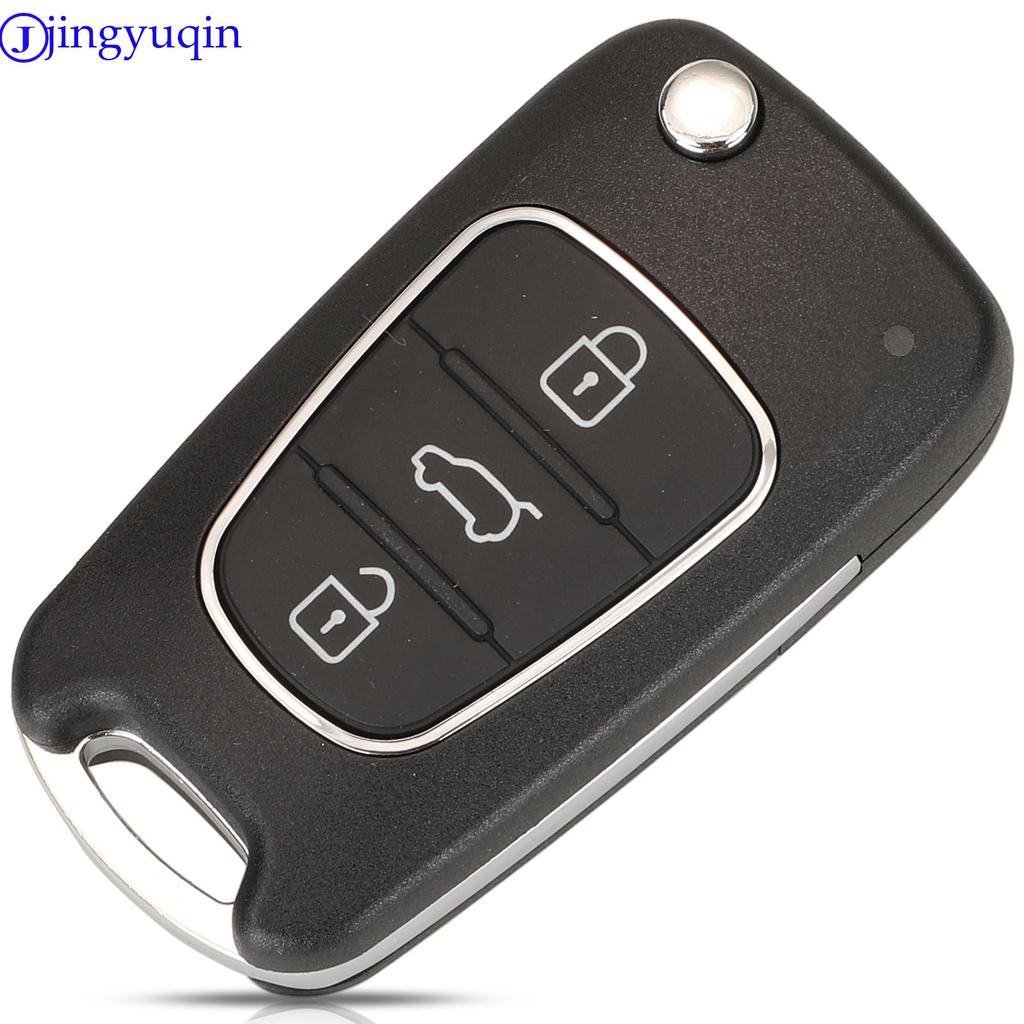 Jingyuqin Xhorse XKHY02EN Wire Remote Key For Hyundai Flip 3 Buttons English