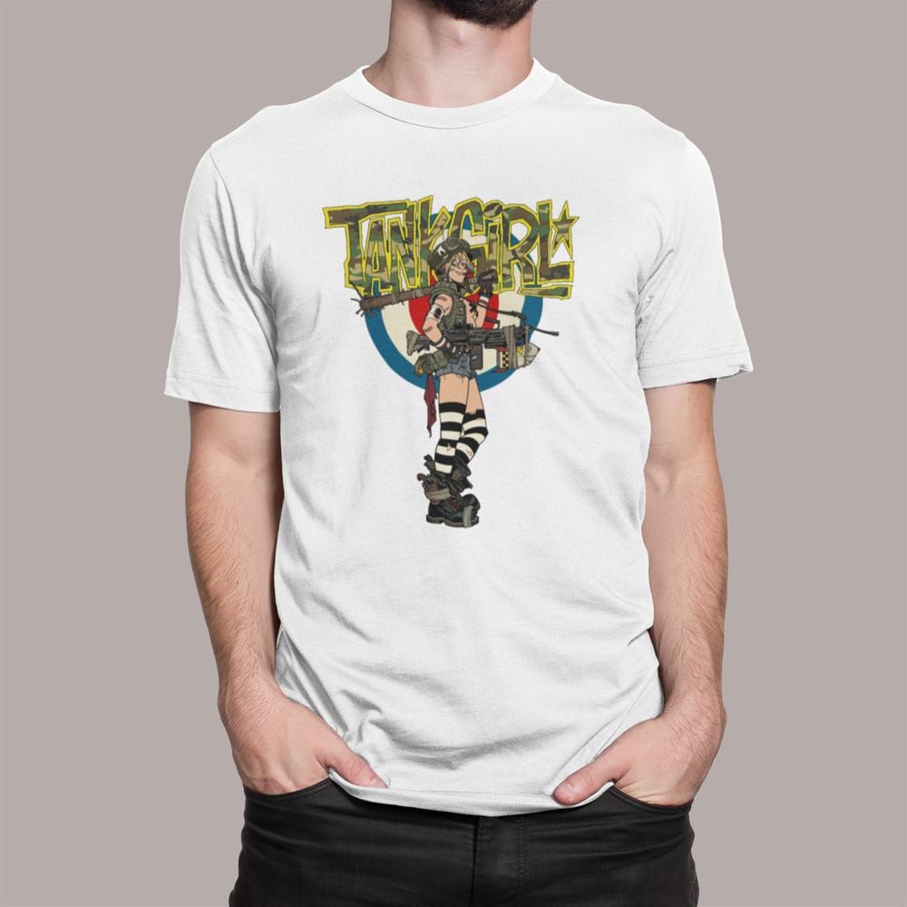 

TANK GIRL CAMO T SHIRT COMIC RETRO 80s 90s FUNNY UNISEX RETRO ADULTS KIDS 3XL