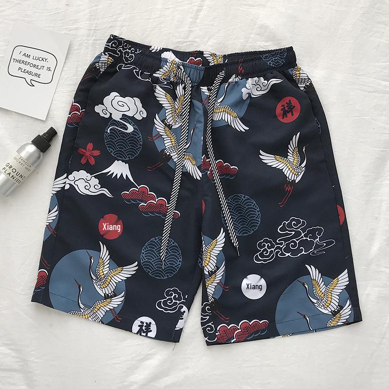 K167 Summer Casual Men's Korean Style Loose Beach Shorts