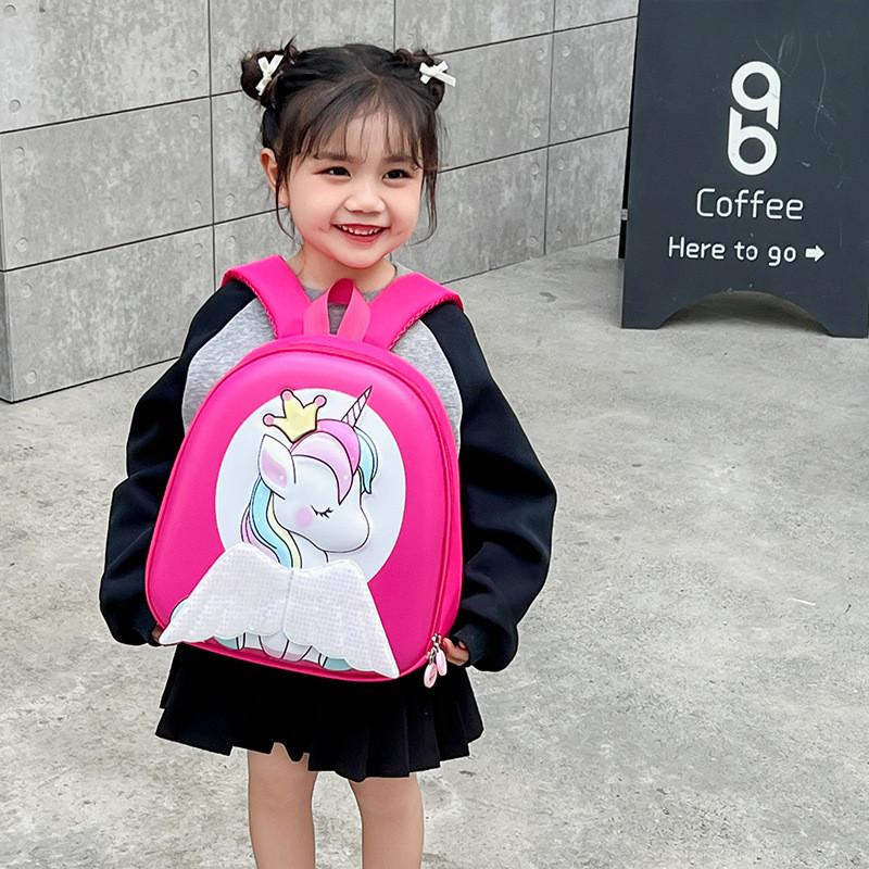 Cute Cartoon Unicorn Hard Shell Backpack For Kindergarten Boys And Girls 2024