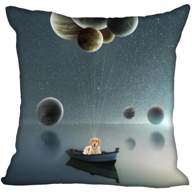 Unsichtbarer Reißverschluss Wurfkissenbezug Lustiger Hund Tier Wohnkultur Satin