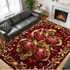 Christmas Printed Square Area Rug Soft Non Slip Floor Carpet For Bedroom Holiday Gift