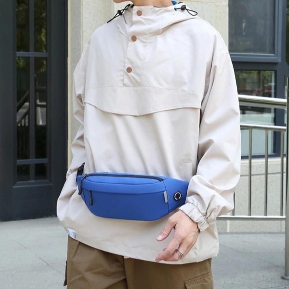 Waterproof Men Fanny Phone Pack Oxford Cloth Running Waist Bag Crossbody Chest Bag  Couple