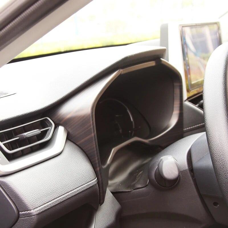 ABS Carbon Fiber Dashboard Decorative Frame Trim Dash Panel Frame Trim Cover for Toyota RAV4