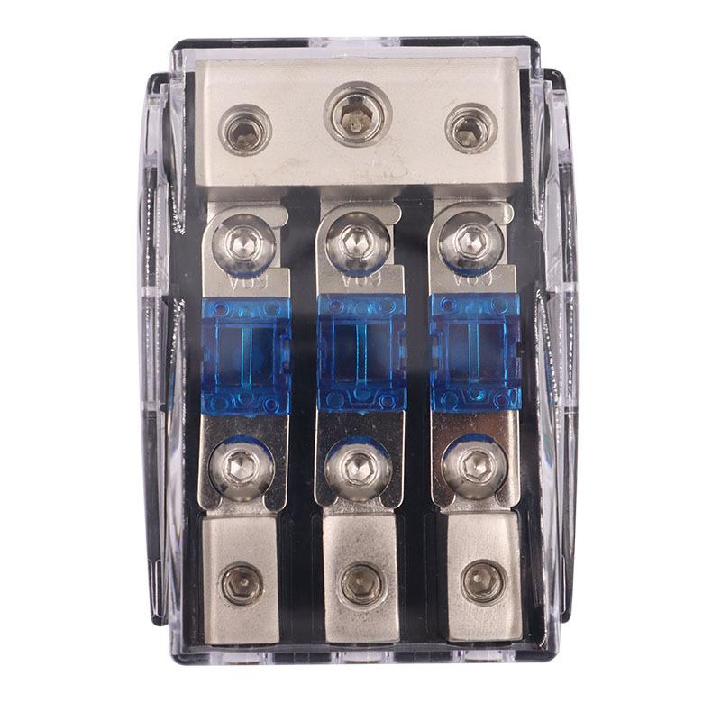 Auto-Audio-Modifikation Zinklegierung Vernickelung Mini-Sicherungshalter Stereo-Audio AFS-Sicherungshalter Stromverteilerblock Sicherungskasten