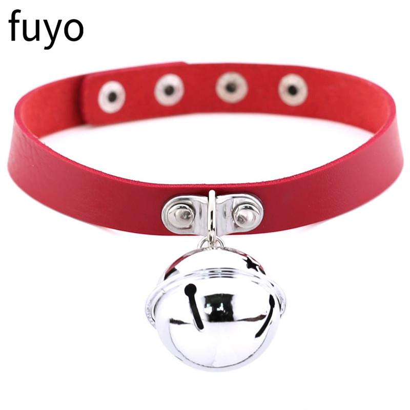 New Fashion Women Girls Harness Necklaces Bells Pendant Goth Choker Necklace Neck Collar Chocker Jewelry Gift