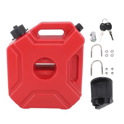 5L 1.3 Gallons Fuel Oil Tank Red Large Capacity Portable Gas Petrol Container for Cars Motorcycles