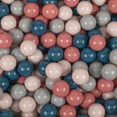 100 Balls/7cm-2.75in Soft Plastic Play Balls for Children, Dark Turquoise/pastel Beige/greengrey/salmon Pink