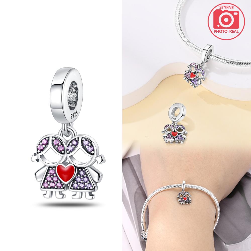 Медные Цвета Навсегда Любовь Семья Сестра Сердце Бусины-Подвески для Серьги-Подвески Бусины Украшения Бусины-Подвески Новые Подарки для Женщин