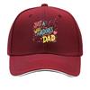 Colorful Daddy Love Girl Typography Sandwich Baseball Cap Sun Cap Outdoor Workouts Hat