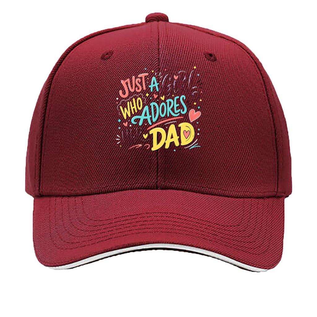 Colorful Daddy Love Girl Typography Sandwich Baseball Cap Sun Cap Outdoor Workouts Hat