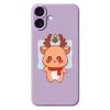 For iPhone 17 Case Cartoon Deer Pattern Printing Straight Edge TPU Phone Back Cover