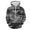 Men's Camouflage Hoodie Pullover Sweatshirt Loose Fit Long