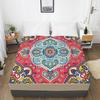 Home Textile 3D Printed Bohemian Pattern Fitted Sheet Mattress Cover Elastic Band Bed Sheet Pad Bedding